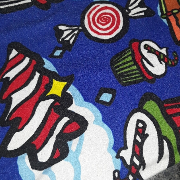 Xmas Leggings Lularoe L/XL Snow blue red white - Picture 4 of 6